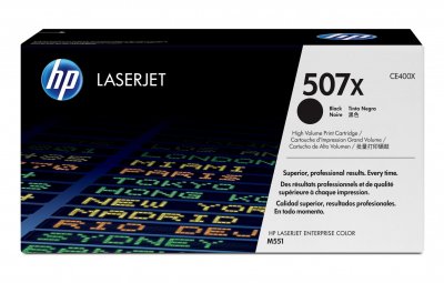 HP  507X toner LaserJet noir grande capacit&eacute; authentique CE400X