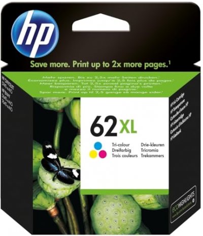 HP  62XL Original Cyan, Magenta, Jaune