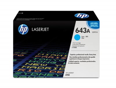 HP  643A toner LaserJet cyan authentique