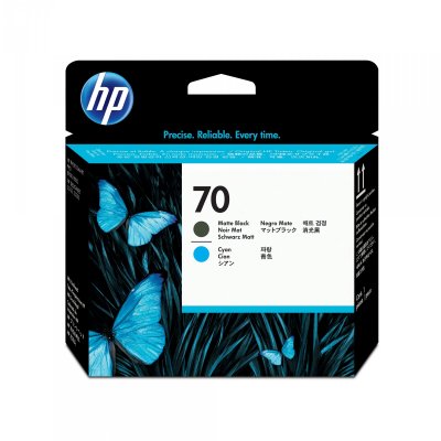 HP  70 Matte Black&CYAN Printh