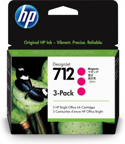 HP  712 Original Magenta 3 pi&egrave;ce(s)