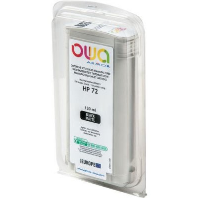 OWA Hp 72 Cartouche D'encre Traceur Remanufactur&eacute;e Noir Mat