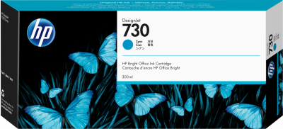 HP  730 cartouche d'encre Cyan 300 ml