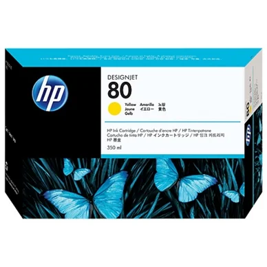 HP  80 cartouche d'encre jaune 350 ml