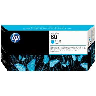 HP  80 - cyan - t&ecirc;te d'impression avec nettoyeur