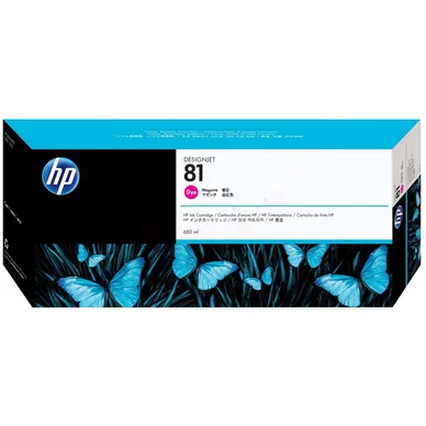 HP  81 cartouche d'encre teint&eacute;e magenta 680 ml