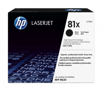 HP  81X toner LaserJet noir authentique grande capacit&eacute; CF281X