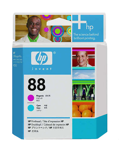 HP  88 t&ecirc;te d&rsquo;impression magenta et cyan authentique pour  OfficeJet Pro K550/K5400/K8600 (C9382A)