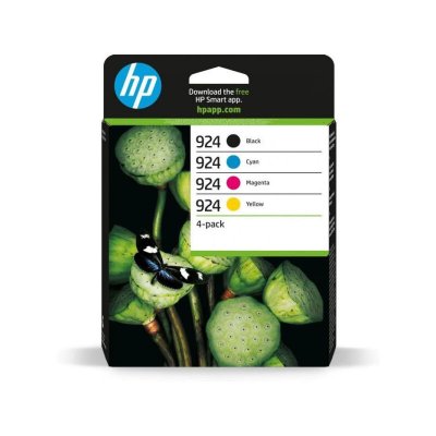 HP  924 Cartouche Encre Authentique Pack de 4 cyan, magenta, jaune, noir