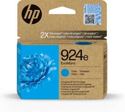 HP  924E Cartouche d'encre originale 4K0U7NE Evomore - Cyan