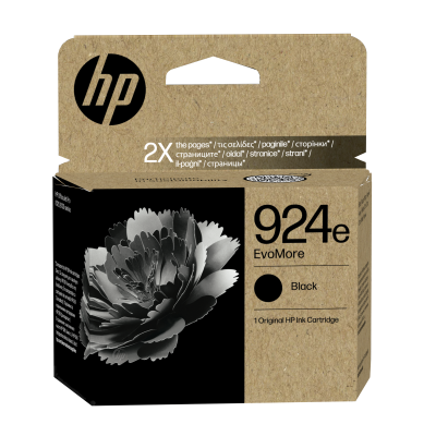 HP  924e EvoMore - 25 ml - noir - original - cartouche d'encre - pour Officejet Pro 8120e, 8130e