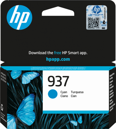HP  937 Cartouche d'encre Cyan Original 4S6W2NE