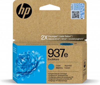HP  937e Cartouche d&acute;encre authentique Cyan EvoMore 