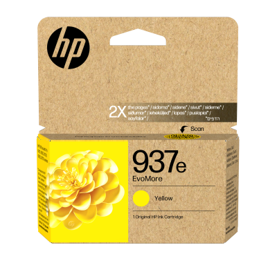 HP  937e Cartouche d&acute;encre authentique Jaune EvoMore