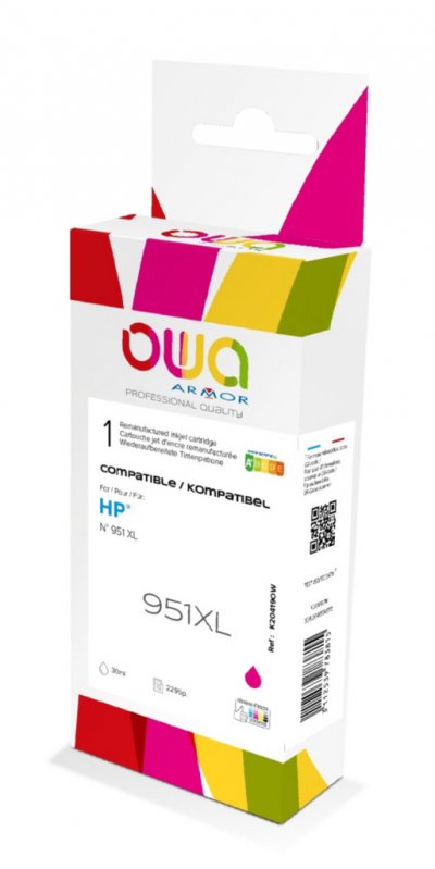 OWA Hp 951xl Cartouche Encre Remanufactur&eacute;e Haute Capacit&eacute; Magenta