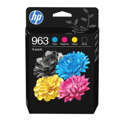 HP  963 Pack de 4 cartouches d'encre Noir/Cyan/Magenta/Jaune authentiques - Neuf