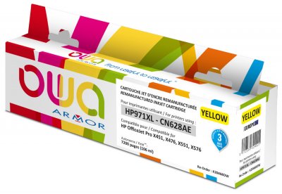 OWA Hp 971xl Cartouche D'encre Remanufactur&eacute;e Haute Capacit&eacute; Jaune