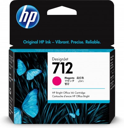 HP  Cartouche d''encre DesignJet 712, magenta, 29 ml