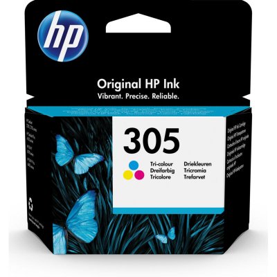 HP  Cartouche d&rsquo;encre trois couleurs 305 authentique