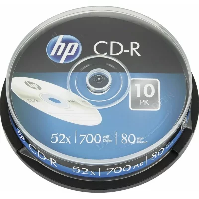 HP  CD-R 52X Lot de 10 disques vierges 80 minutes 700 Mo