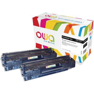 OWA Hp Ce285a Canon 725 Toner Remanufactur&eacute;s 2x Noir