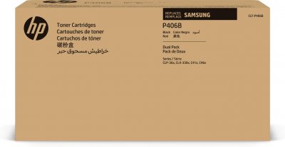 SAMSUNG Hp Clt-p406B Original Noir 2 pi&egrave;ce s