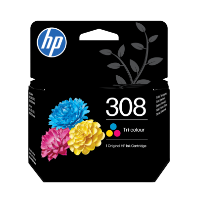 HP  Ink Cartouche D&acute;encre Tricolor 308