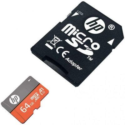 HP  Microsdxc 64gb Uhs-i U3+adapter Memory Card Orange,Gris
