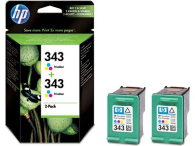 HP  Pack de 2 cartouches encre  343 couleur