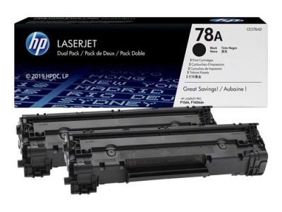 HP  Pack de 2 Toner Ce278AD n&deg;78A - Noir