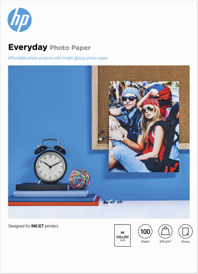 HP  Papier photo A4 brillant - Q2510A