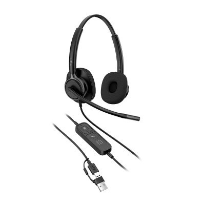 HP  Poly Micro-casque filaire USB binaural Mission 425 Classic, 126 g, Noir C01B3AA