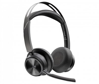 POLY HP  Micro-casque  Voyager Focus 2-M USB-C-C Adaptateur USB-C/A Socle de chargement