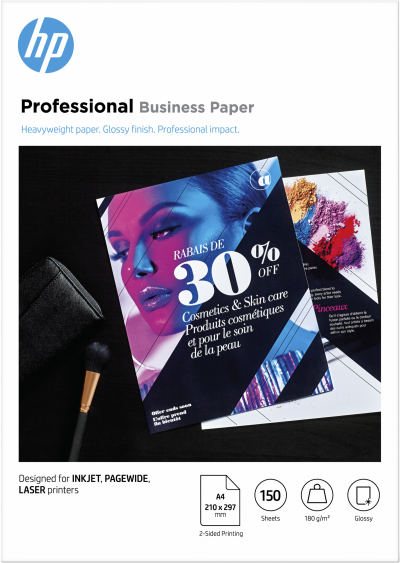 HP  Professional Business Paper, Glossy, 180 g/m2, A4 (210 x 297 mm), 150 sheets