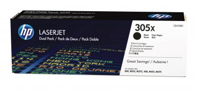 HP  Toner 305X - Ce410XD noir Pack de 2