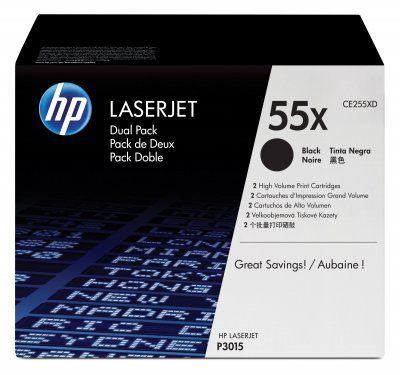 HP  Toner 55X - Ce255XD noir Pack de 2