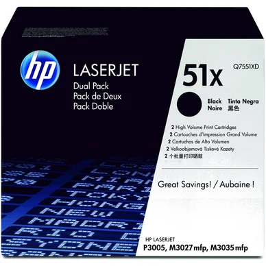 HP  Toner  51X - Q7551XD noir Pack de 2