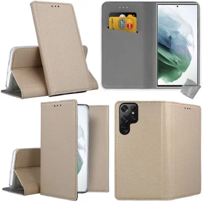 HTDMOBILES HTD Mobiles Housse Samsung Galaxy S22 Ultra 5G - Or Magnet