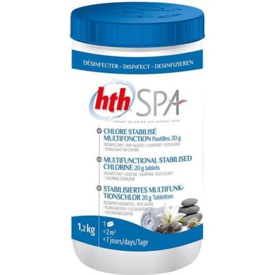 HTH  Spa - Chlore stabilis&eacute; multifonction - Pastilles 20g - 1,2kg
