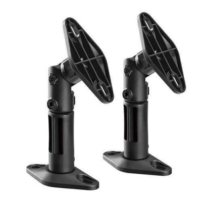AUDIZIO Hts20 Lot De 2 Supports Muraux Universels Et R&eacute;glables Pour Enceintes - Noir