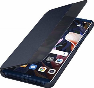 HUAWEI  Mate 10 Pro Flip View Cover, Brun Bleue - s'adapte Mate 10 Pro
