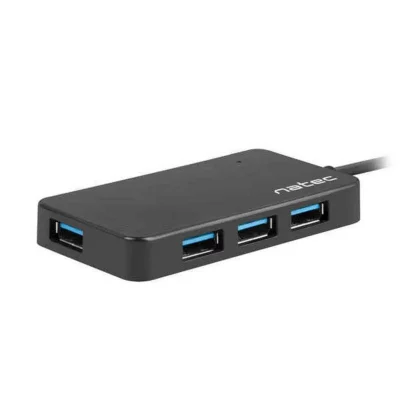 NATEC Hub  month 4 puertos usb 3.0 negro