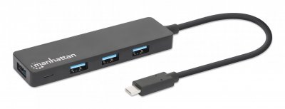 MANHATTAN Hub usb 3.2  - 4 ports - usb-c - plug and play - noir