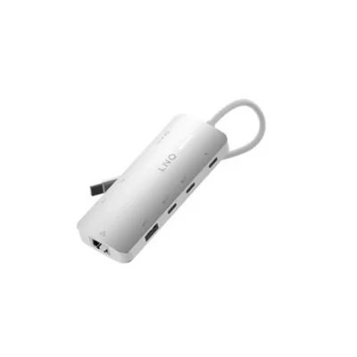LINQ Hub USB-C Lnq Multiports 8 en 1 8K Pro 140 W Blanc