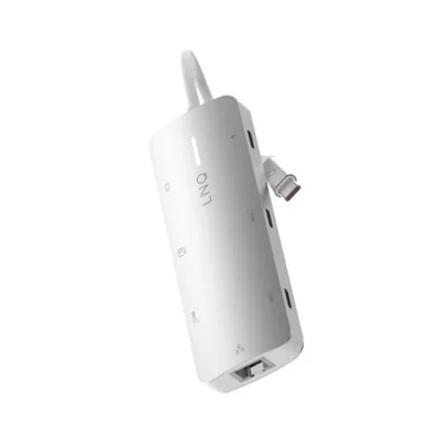 LINQ Hub USB-C Lnq Multiports 8 en 1 Pro 140 W Blanc