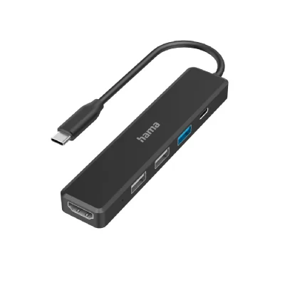HAMA Hub USB-C, multiport, 5 ports, 3 USB-A, USB-C, HDMI - Neuf