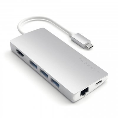 SATECHI Hub USB C  USB-C Multi-Port 4K Ethernet siver
