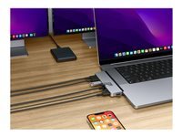 HYPER Hub USB drive HUB USB-C 7 EN 2 HD 575 GRIS ANTHRACITE