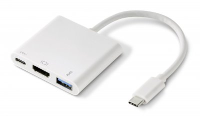 RENKFORCE Hub Usb  Adaptateur Usb-c Blanc Polyvalent