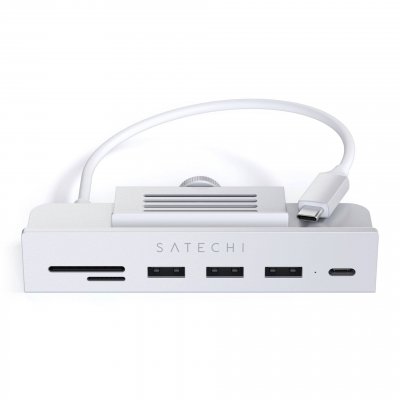 SATECHI HUB USB Type C 6 en 1  ST UCICHS Clamp pour iMac 24 2021 Argent